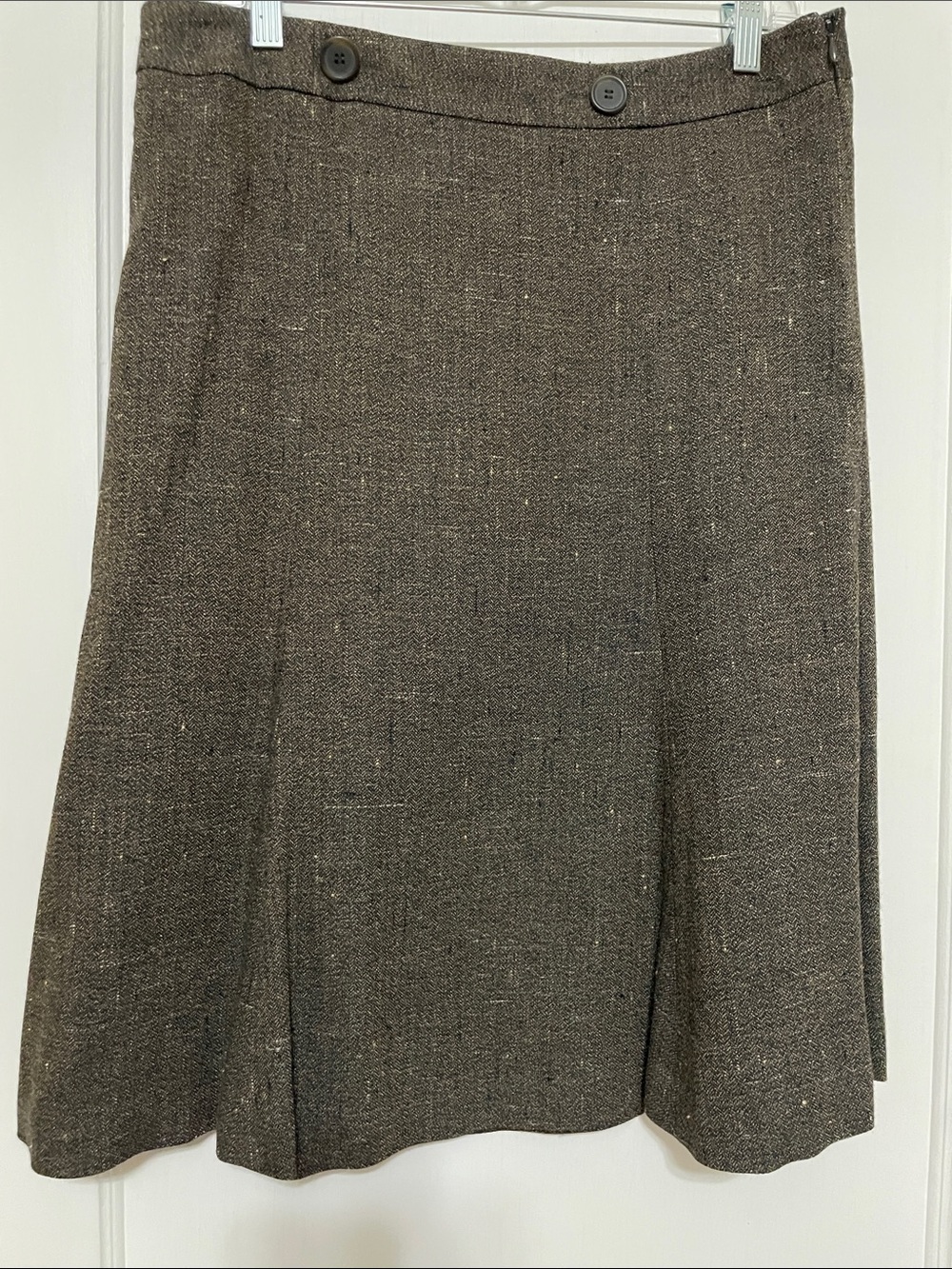 LOFT Brown Tweed A-Line Skirt NWT